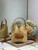 Dior Small Caro Bucket Bag Powder Natural Raffia M3372
