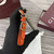 Gucci GG Emblem card case with strap 819121 Biege & orange