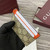 Gucci GG Emblem card case with strap 819121 Biege & orange