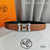 Hermes H077971CAVG085 H belt buckle & Reversible leather strap 38 mm H88023