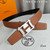 Hermes H077971CAVG085 H belt buckle & Reversible leather strap 38 mm H88023