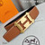 Hermes H077971CAVG085 H belt buckle & Reversible leather strap 38 mm H88023
