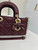 Dior M0613 Small Lady D-joy Bag Wine Red Cannage Lambskin With bow