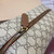 Gucci 821163 GG Emblem medium toiletry case Beige and dark brown