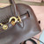 MiuMiu 5BB169 Aventure nappa leather top-handle bag dark Brown