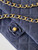 Chanel AS5987 Flap 26cm Suede Calfskin Lambskin & Gold-Tone Metal Navy Blue