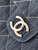 Chanel AS2136 Vintage Shopping Bag Airport Bag Navy Blue