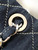 Chanel AS2136 Vintage Shopping Bag Airport Bag Navy Blue