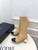 Chanel Jumbo Pearl Heel Stretch Boots Shoes C93687