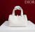 Dior M2822 Small Dior Toujours Bag White Macrocannage Grained Calfskin