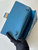 Fendi 8M0498 Wallet On Chain Baguette Blue denim-effect FF jacquard wallet