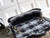Chanel Large Flap Tweed Shearling Lambskin & Gold-Tone Metal AS5686  Black & Gray