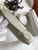Hermes Kelly Pouchette Ostrich Leather clutch bag Silver H230306