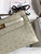 Hermes Kelly Pouchette Ostrich Leather clutch bag Silver H230306