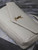 YSL 777399 Calypso large in grained lambskin White