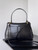 Balenciaga 7897722 Rodeo Handbag Medium in Black Crocodile pattern