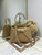 Dior M0737 Cigale top handle bag Apricot