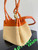 Bottega Veneta BV 796569 Small Andiamo Parachute 827475 Raffia Nature orange