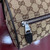 Gucci 834455 GG Canvas Small Cylinder Bag Dark brown