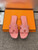 Hermes H202272ZvX3360 Women Lizard-patterned calfskin Oran Sandal H33657