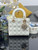 Dior M0531 Small Lady Dior Bag  White Cannage Lambskin with Gold-Finish Sun Studs
