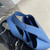 Prada 1BA349 Mini leather handbag Blue Silver