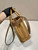 Prada 1BA434 Caramel Prada Buckle Medium Leather Handbag With Belt