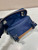 Prada 2VH171 Mini Re-Nylon and leather shoulder bag Navy Blue