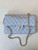 Chanel A01112 Flap Classic 11.12 Handbag Calfskin Sewing Edge Haze Blue