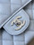 Chanel A01112 Flap Classic 11.12 Handbag Calfskin Sewing Edge Haze Blue
