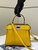 Fendi 8BN244 Peekaboo Mini Yellow Selleria bag with 220 hand-sewn topstitches 8522A