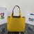 Prada 1BG335 Small leather tote bag Yellow Silver