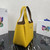 Prada 1BG335 Small leather tote bag Yellow Silver