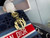 Dior M0565 Medium Lady D-Life Bag Navy Blue Embroidery with Red