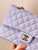Chanel A01112 Flap Classic 11.12 Handbag Calfskin & Silver-Tone Metal Light Purple