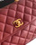 Chanel AS2216 Small Flap Bag with Top Handle calfskin diamante gold metal Red