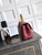 Chanel AS2216 Small Flap Bag with Top Handle calfskin diamante gold metal Red