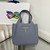 Prada 1BA349 Mini leather handbag Lake Blue Silver
