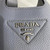 Prada 1BA349 Mini leather handbag Lake Blue Silver