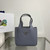 Prada 1BA349 Mini leather handbag Lake Blue Silver