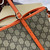 Gucci 815214 GG Emblem medium Tote Bag Beige and Orange fabric