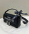 Fendi 8BR600 Baguette Medium Black leather 8619 bag Black