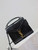 YSL 623930 Cassandra Mini Top Handle Bag In Crocodile pattern Leather Black
