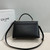 Celine 117523FXK MEDIUM NINO BAG IN SUPPLE Smooth CALFSKIN Black