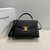 Celine 117523FXK MEDIUM NINO BAG IN SUPPLE Smooth CALFSKIN Black