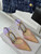 Jimmy Choo SAEDA100ZPJ Gold Satin Pumps with Crystals JC90018