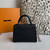 Moynat MC8L7V Black Poudre Gabrielle BB Silver Hardware Mt1002