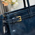 Prada 1BA433 Large Leather Handbag Navy Blue