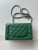Chanel AP4241 Classic Wallet On Chain Grained Shiny Calfskin Deep Green