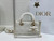 Dior M0613 Small Lady D-joy Bag White Cannage Lambskin With bow